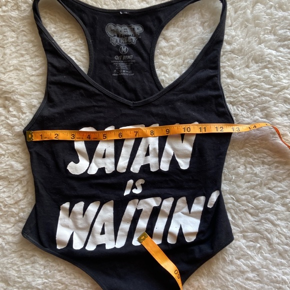 Creep street satan is waiting’ thong racerback bodysuit. - Picture 3 of 5